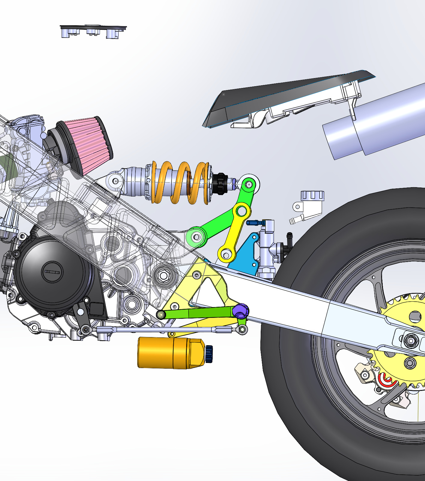 Gaga様用 SPEEDRA リアフェンダー ロングタイプ ドライカーボン